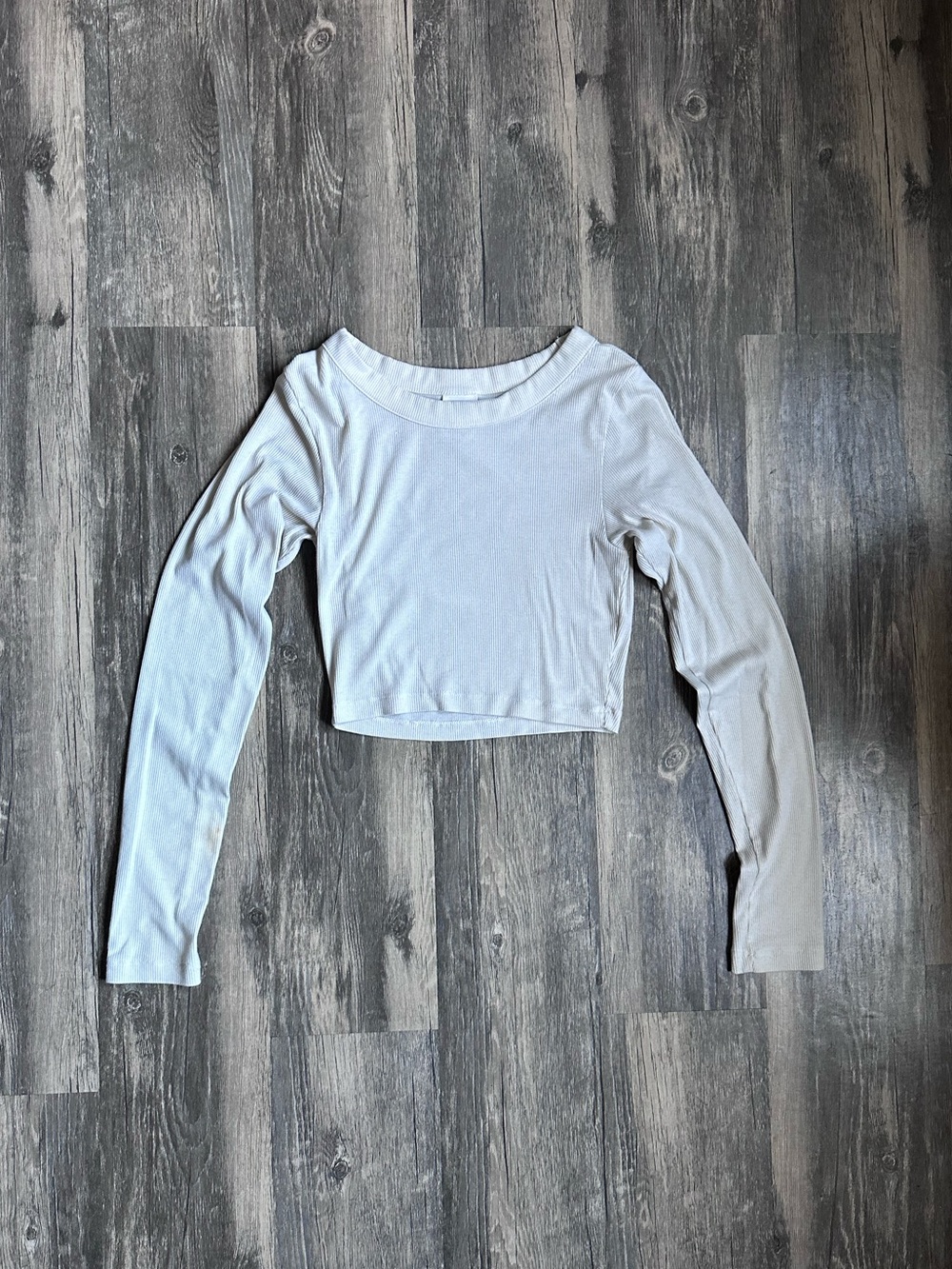 Pink Victoria Secret Long Sleeve Crewneck Cropped Top Women’s Size XS Stretchy